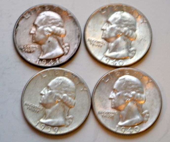 1939 2 x 1940 1941 Slider Washington Quarters