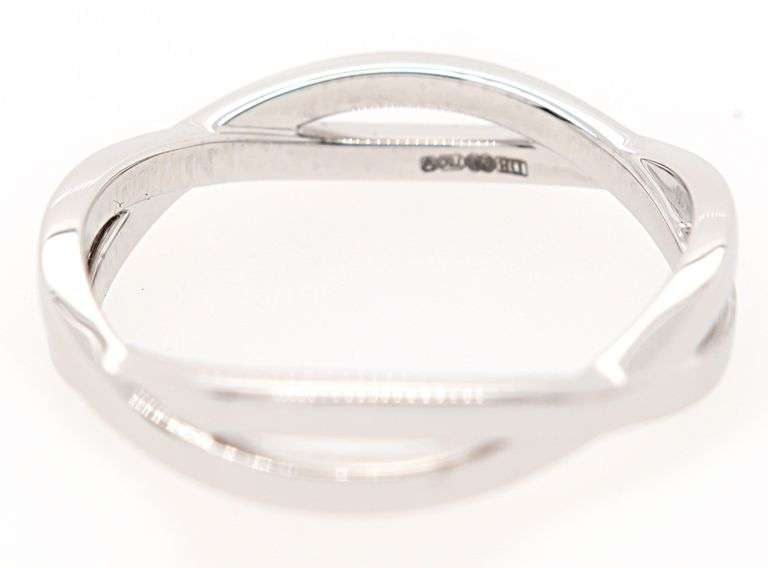 De Beers Infinity Wedding Band Ring in 18K W/Box