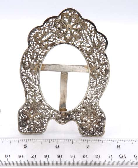 Group Lot of Vintage 925 Sterling Silver Pic Frame and Keychain