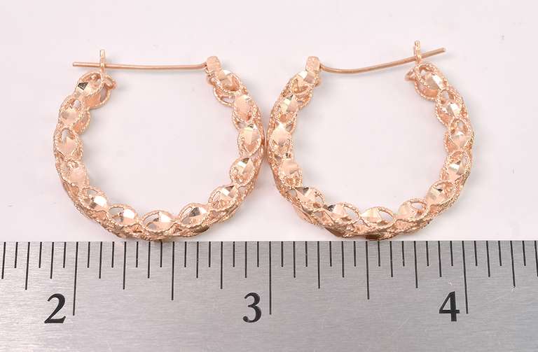 Beautiful 14K Rose Gold Earrings