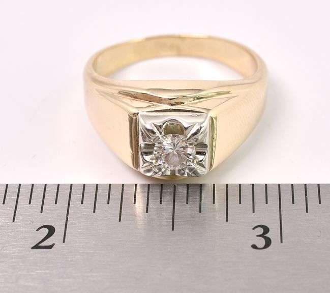 Admirable Approx. 0.45CTW Diamond Ring In 14K Yellow Gold