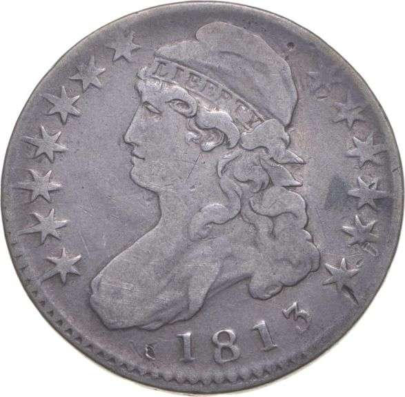 1813 Capped Bust Half Dollar - O-110 1% Off Center