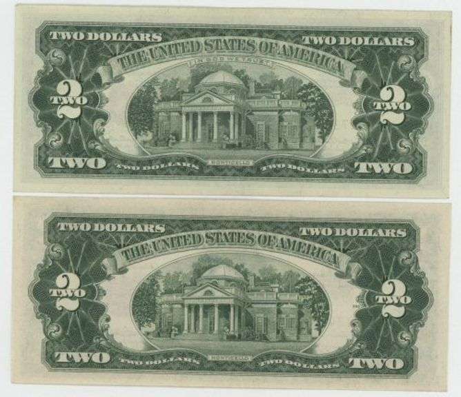 1953-A & 1963 $2 Red Seal STAR NOTES in Choice Crisp Unc