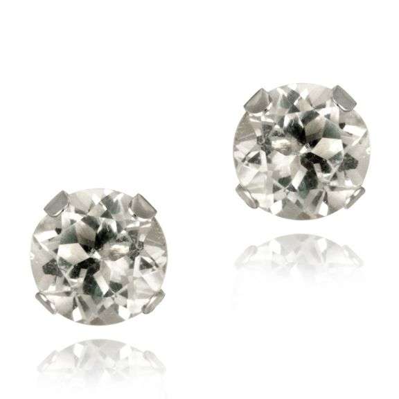 White Topaz Earrings