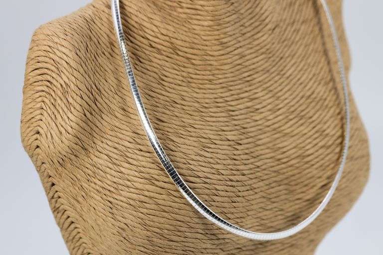 Sterling Silver Italian Omega Necklace 4mm Solid 925 Italy New Cubetto Chain 20"