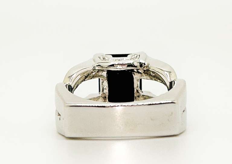 Stunning 6.0 Carat Blue Sapphire and Diamond Sterling Sliver ring