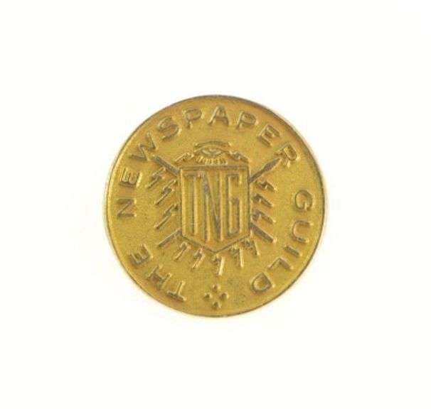 10K Yellow Gold Newspaper Guild Journalist Vintage Lapel Pin/Brooch