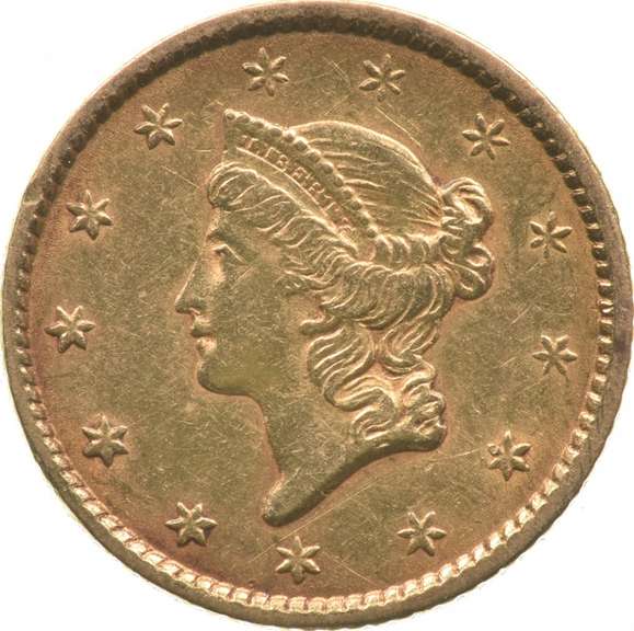 1852 $1 Liberty Head Gold Dollar Piece