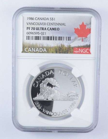 PF70 UCAM 1986 Canada $1 Silver - Vancouver Centennial - Graded NGC