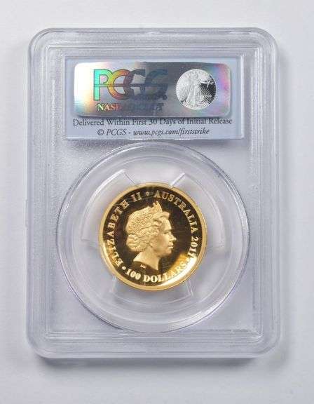 PR69 DCAM 2011-P Australia $100 1 Oz. .999 Fine Gold FS HR PCGS