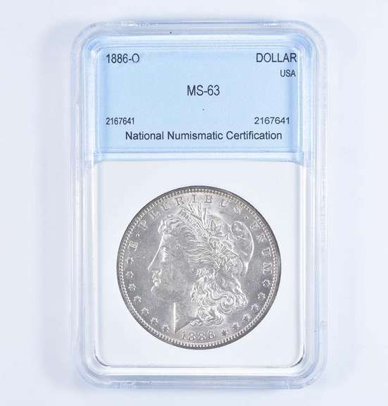 MS63 1886-O Morgan Silver Dollar - Graded NNC