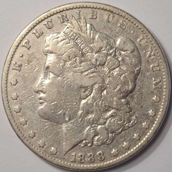 1888 Morgan Silver Dollar, Circulated.