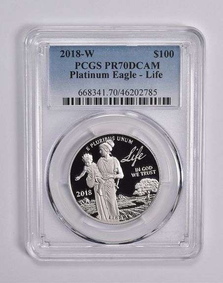 PR70 DCAM 2018-W $100 American Platinum Eagle Life 1 Oz Platinum PCGS