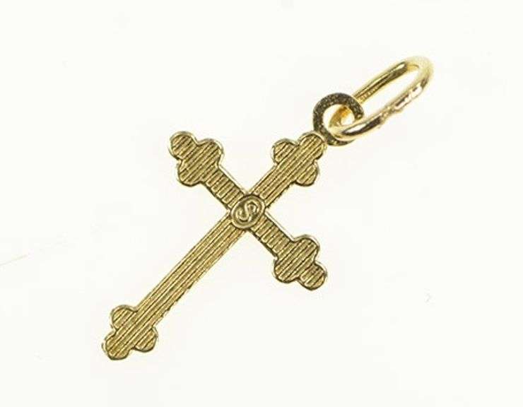 10K Yellow Gold Cross Christian Faith Symbol Vintage Charm/Pendant