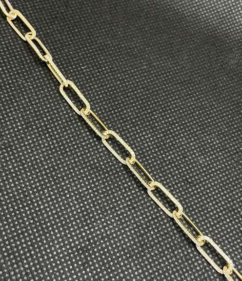 PAPERCLIP PAVÉ DIAMOND BRACELET IN 14K YELLOW GOLD (1.29 c.t. t.w.)