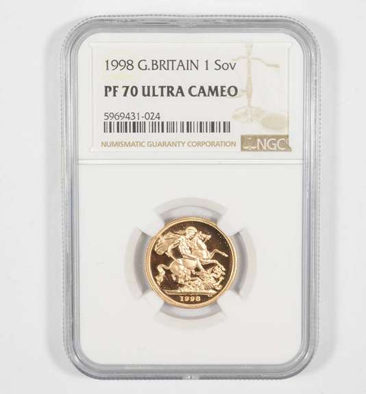 PF70 UCAM 1998 Great Britain 1 Sovereign - Graded NGC