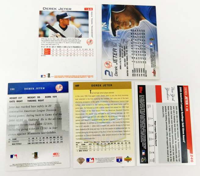 5 Derek Jeter Baseball Cards