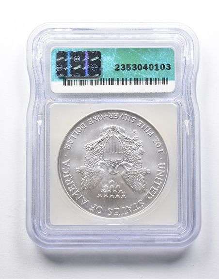 SP70 2006-W American Silver Eagle 20th Anniversary Satin Finish ICG