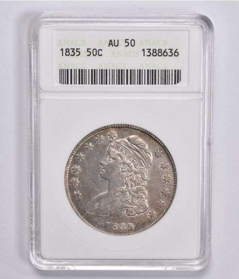 AU50 1936 Capped Bust Half Dollar ANACS