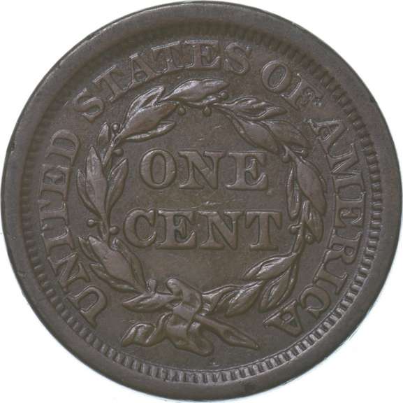 1854 Braided Hair Large Cent