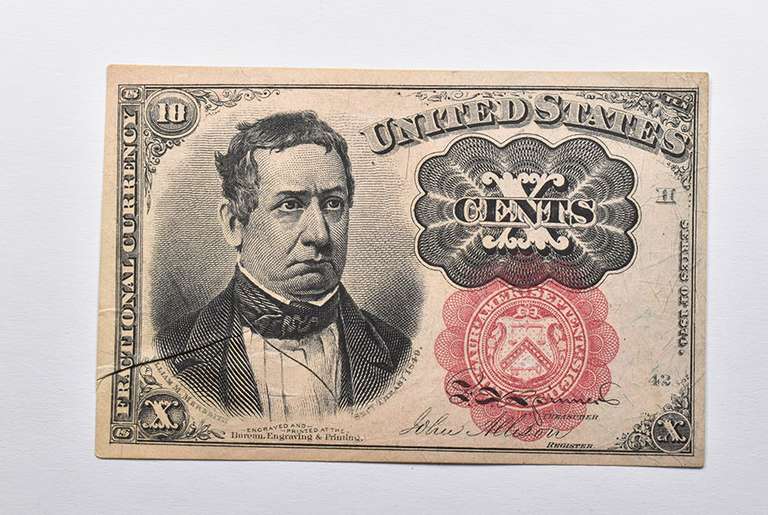 1874-H 10 Cents United States Fractional Currency