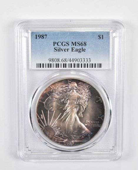 MS68 1987 American Silver Eagle - PCGS Beautiful Tone!