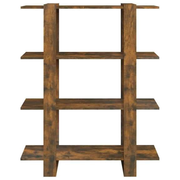 Book Cabinet/Room Divider Smoked Oak 39.4x11.8x48.6in