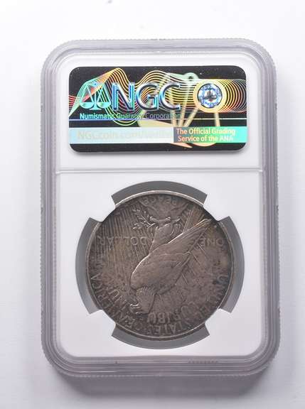 AU55 1922-S Peace Silver Dollar NGC - Fantastic Color
