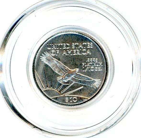 2008 $10 BU Platinum Eagle in Plastic Holder