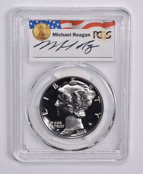 PR70DCAM 2018-W $25 American Palladium Eagle 1oz FS Signed Reagan PCGS
