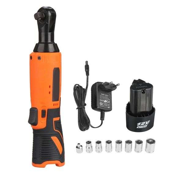 3/8in 2000mAh Cordless Electric Ratchet Wrench Set