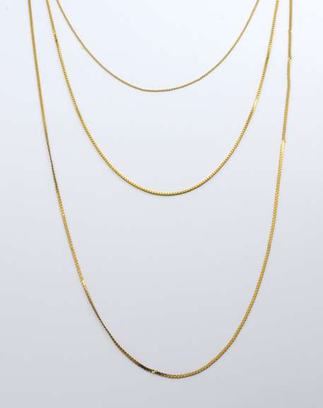 Group of 3 Lengths of 14k Pendant Necklaces