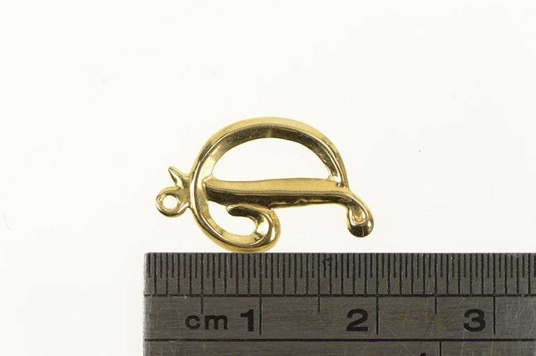 14K Yellow Gold D Cursive Name Initial Letter Monogram Charm/Pendant