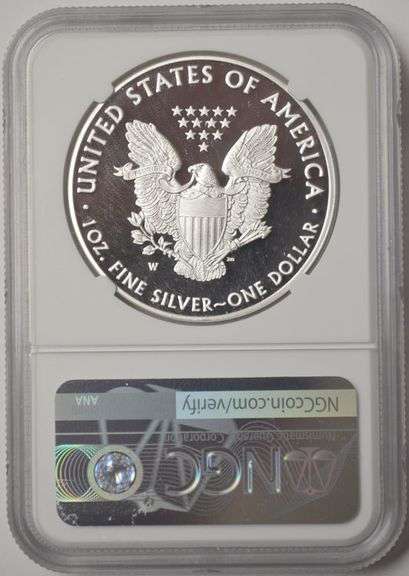 2016 W American Silver Eagle PF 70 Ultra Cameo Mercanti Signed 30th Anniversary