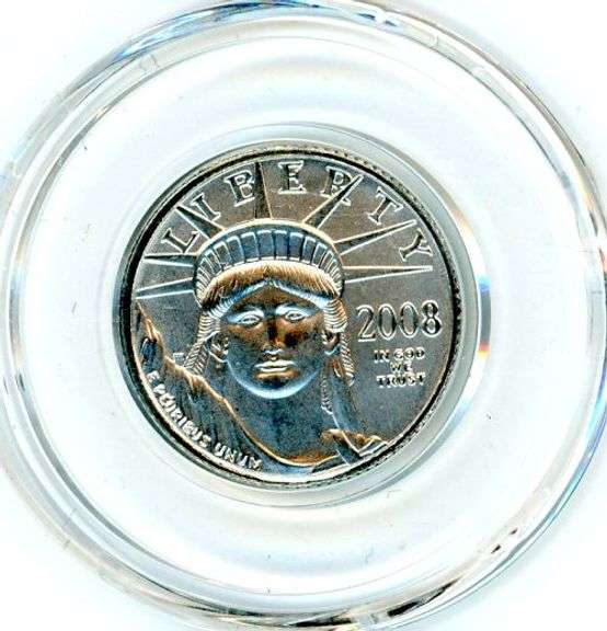 2008 $10 BU Platinum Eagle in Plastic Holder