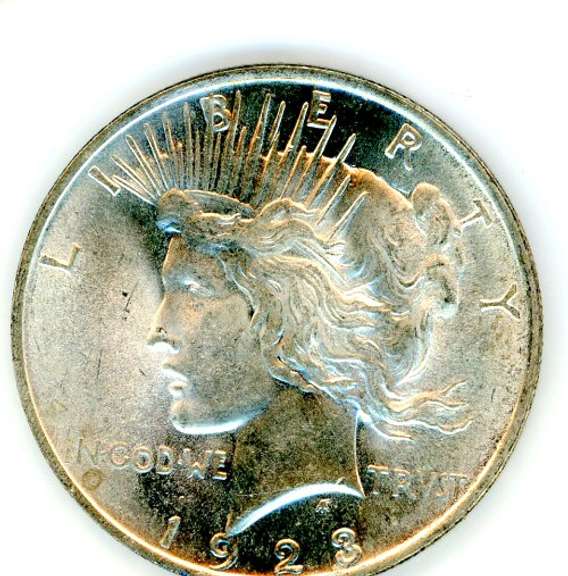 Uncirculated 1923 Peace Silver Dollar