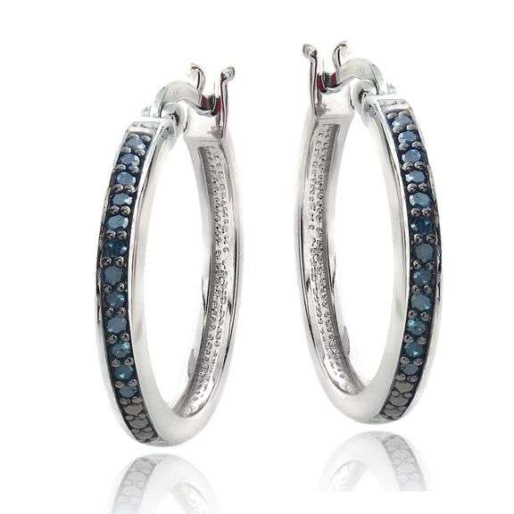 Blue Diamond Earrings