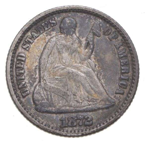1872 Seated Liberty Half Dime