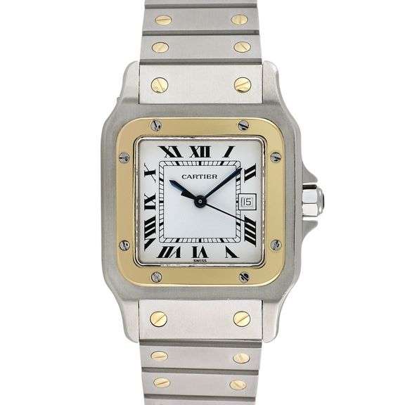 Cartier Santos Galbee 18K Yellow gold and stainless steel