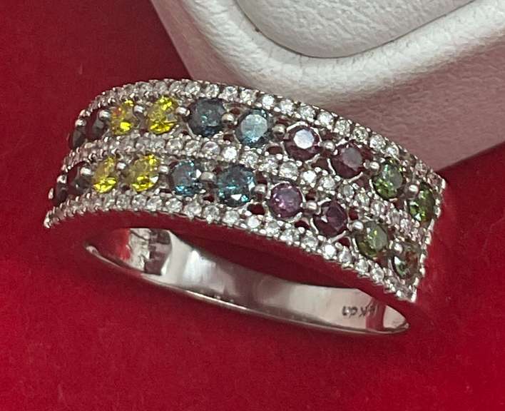 CERTIFIED BRAND NEW LADIES 14K WHITE GOLD DIAMOND BAND