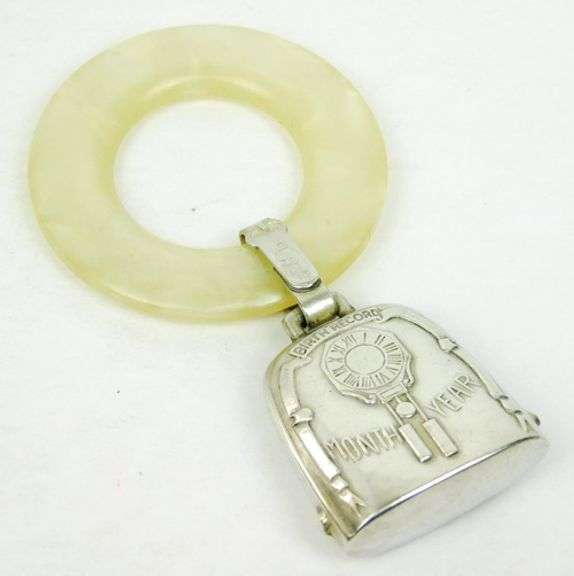 Vintage Gold Filled Baby Bracelet & Sterling Rattle