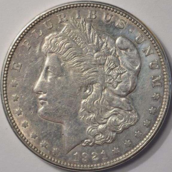 1921-D Morgan Silver Dollar, Circulated.