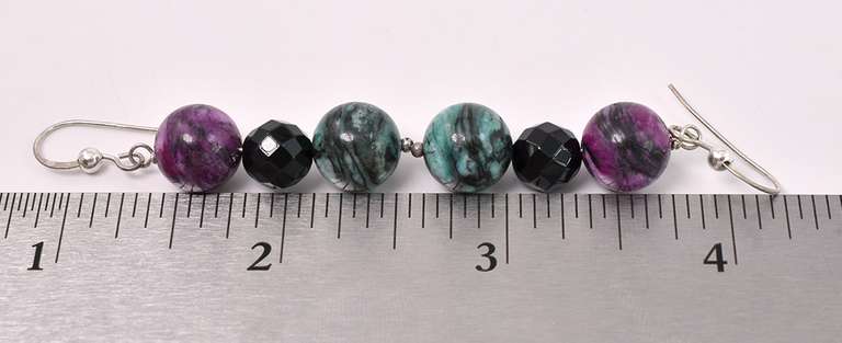 Mutli-Gemstone Earring In Sterling Silver