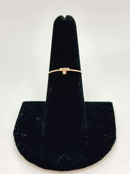 Elegant Four Set Diamond 18k Rose Gold Ring