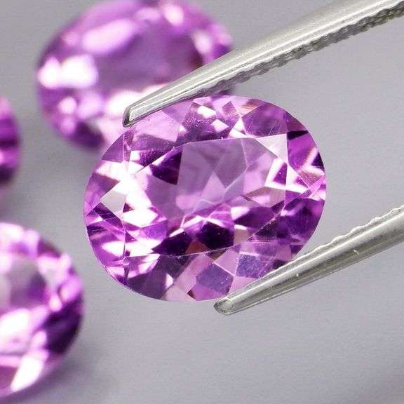 Rich 9.37ct top violet Bolivian Amethyst set