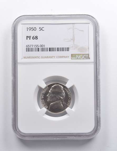PF68 1950 Jefferson Nickel NGC