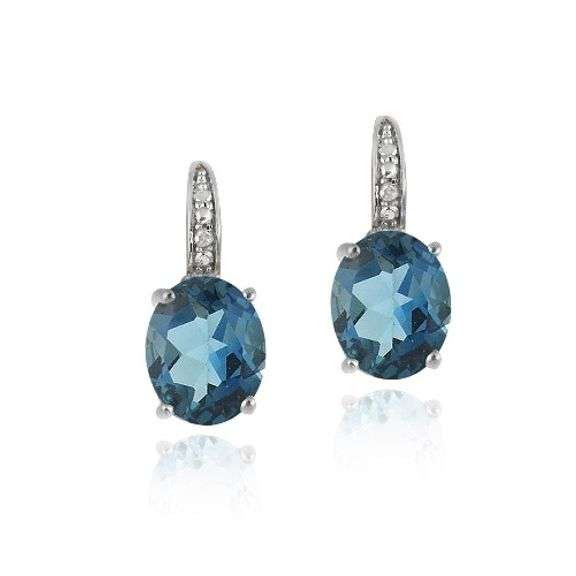 London Blue Topaz Oval Earrings