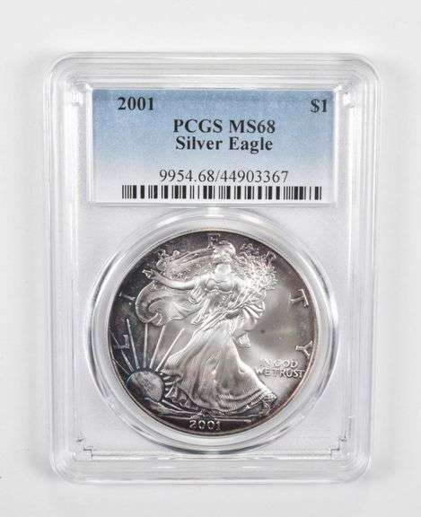 MS68 2001 American Silver Eagle - PCGS Insane Tone!