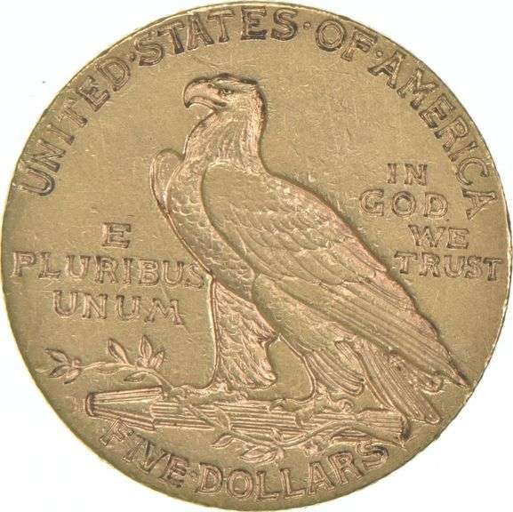1911-S $5 Indian Head Gold Half Eagle