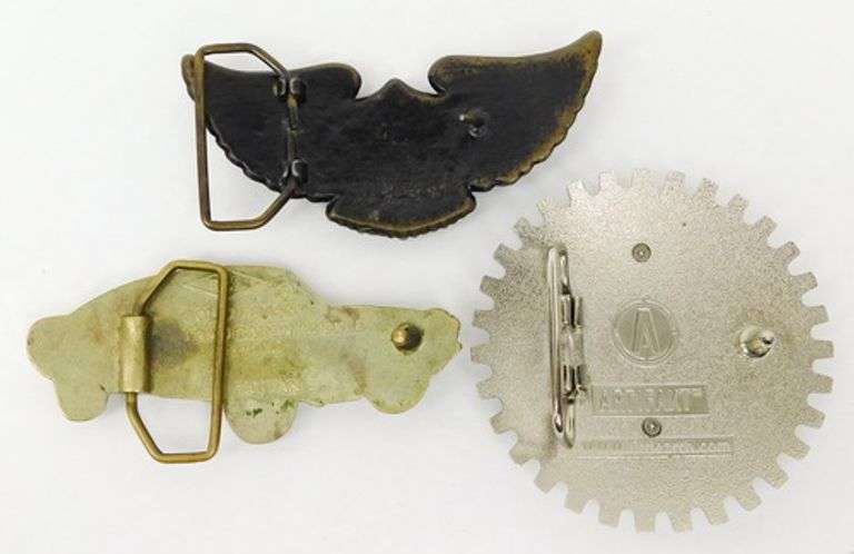 3 Vintage Belt Buckles